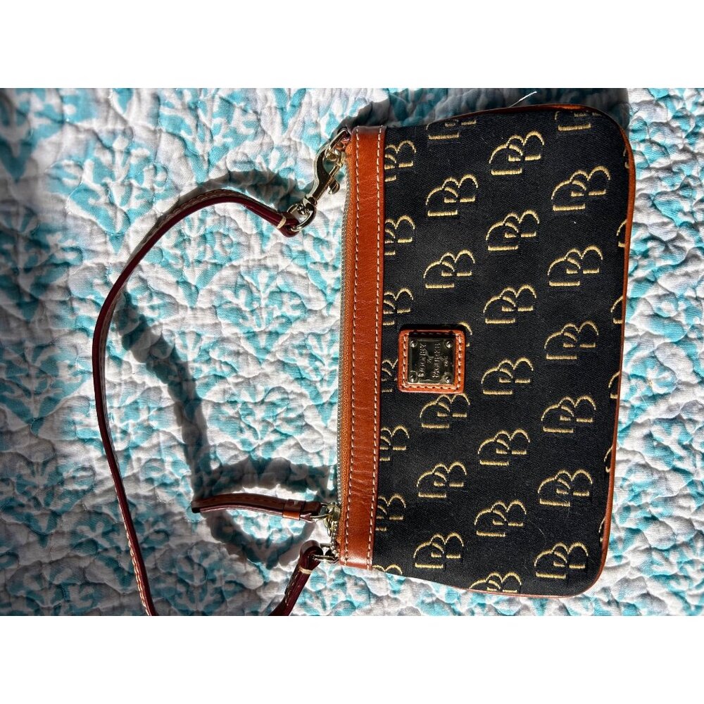 Dooney & Bourke DB Monogram Wristlet Black Brown